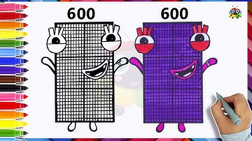 (Numberblocks) How To Draw Numberblock 600 | Drawing & Coloring Tutorial For Kids | Art Start