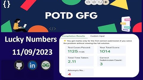 Lucky Numbers || GFG POTD || Java || GeeksForGeeks Daily Challenge