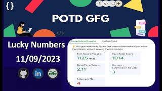 Lucky Numbers || GFG POTD || Java || GeeksForGeeks Daily Challenge