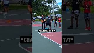 Cop Challenged A Hooper 1v1 😭🏀 #basketball