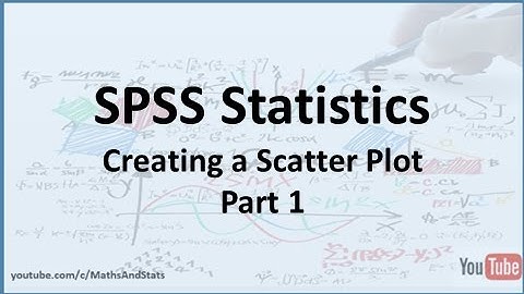 SPSS: Creating a Scatter Plot in SPSS - Part 1