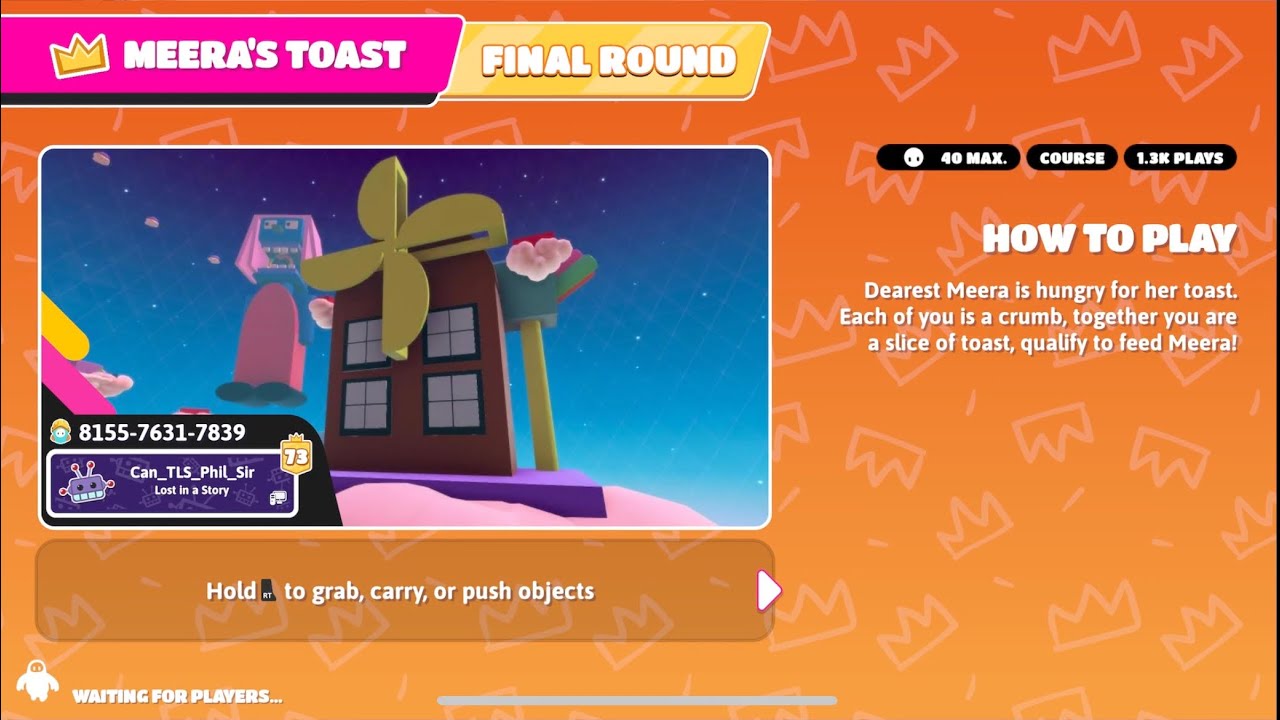 I played “Meera’s Toast” Creative Map - Fall Guys 