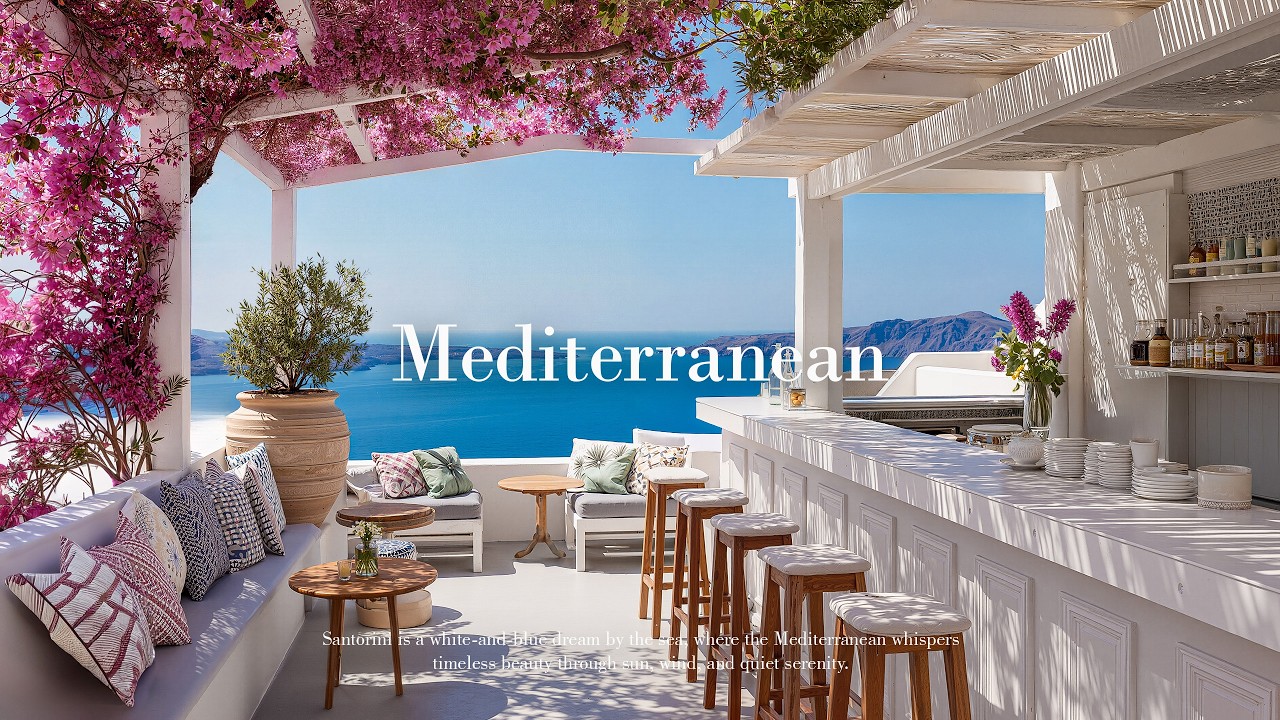 (NO MID-ROLL ADS) Santorini Morning Bossa Nova ☀️ Ocean Breeze & Cozy Café Jazz