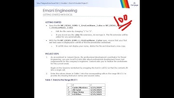 New Perspectives Excel 365 | Module 1: End of Module Project 1