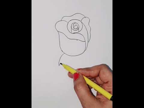 Easy drawing of rose | learning numbers | #rosedrawing # ...