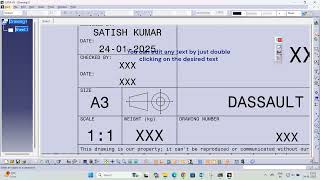 Part - 3 How to Create Title Block & Frame/Template in CATIAV5?