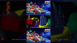 KNCKLES AND OMEGA INTERACTION IN CROSSWORLDS! #sonicracingcrossworlds  #shorts #gamescom2025