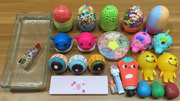 Mixing Random Things into Clear Slime #3 !!! Slimesmoothie Satisfying Slime Videos