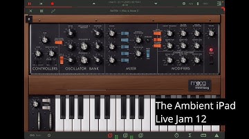 Ambient iPad Live Jam 12: Moog Model D, Fugue Machine, apeMatrix, Ruismaker FM, Eventide Blackhole