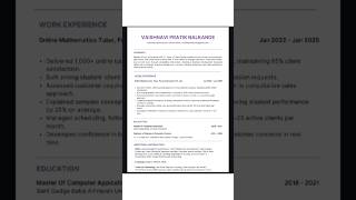 💯 ATS Friendly Resume using Canva 💯 #chatgpt #atsresume #canva