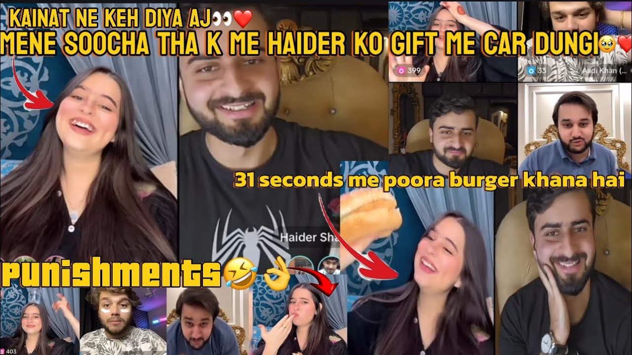 Kainat ne kaha k Mene soocha k me Haider ko gift me Car dungi🥹❤️| 31 seconds me poora burger khao😬❤️