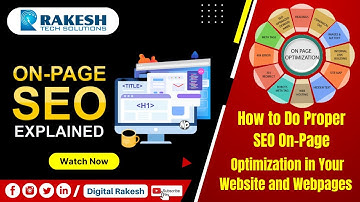 How to do proper seo on page optimization in your website and webpages | Digital Rakesh