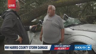 It was that proverbial freight train | Texas resident explains tornado damage done to his car