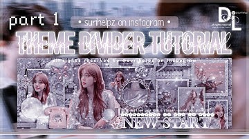 How To Make Complex Instagram Theme Divider| Part 1 #themedivider
