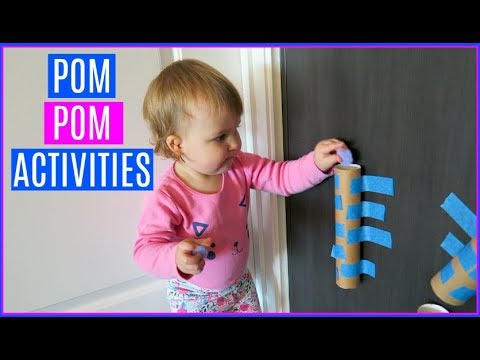 TODDLER LEARNING ACTIVITIES DIY | ENTERTAIN WITH POM POMS