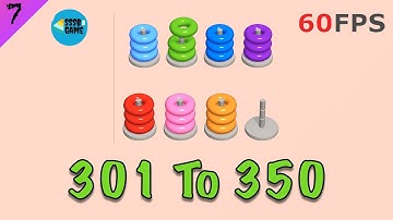 Hoop Stack: Level 301 To 350 , iOS Walkthrough
