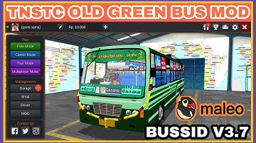 New Tnstc Old bus mod for bus simulator Indonesia v3.7 # new tamilnadu Tnstc green bus mod in bussid