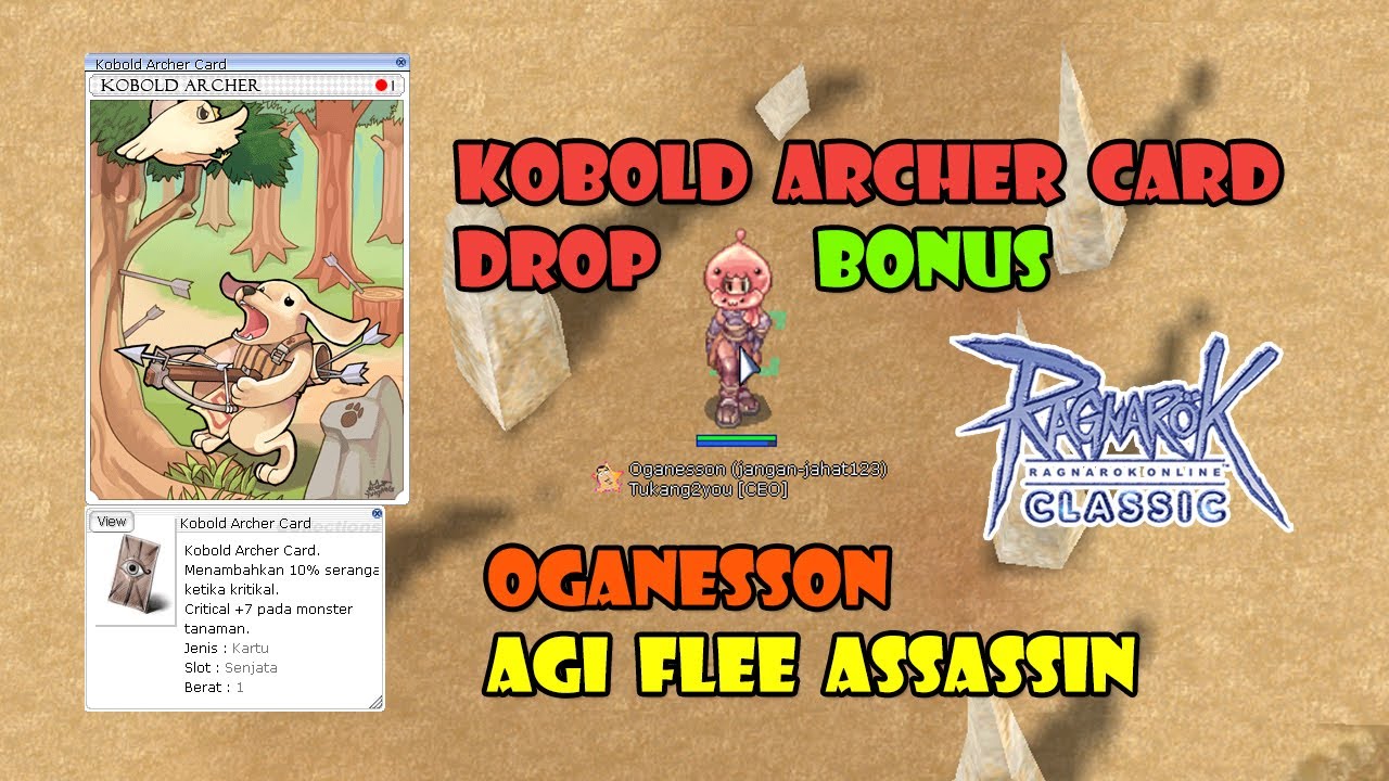 Kobold Card Ragnarok Ragnarok Classic - AGI FLEE Assassin - Oganesson - Kobold Archer Card ...