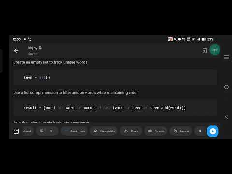 Python Program to Remove All Duplicate Words from a Sentence