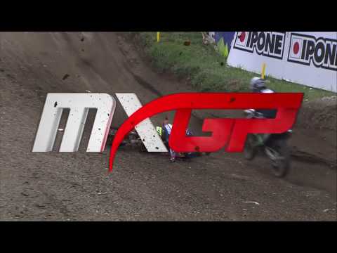 Cairoli vs Gajser battle plus Antonio Cairoli Crash - MXGP of Trentino 2019