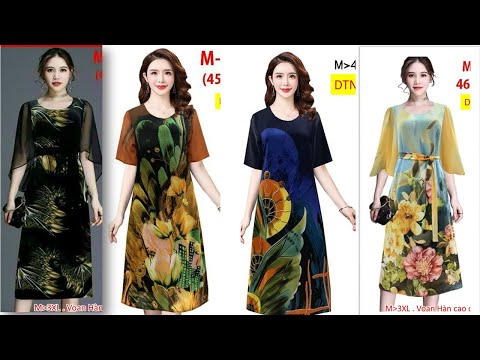 Video Shop đầm suông trung niên cao cấp cho tuổi 40, 50 sang... - youtube