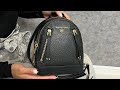 Распаковка MICHAEL KORS Brooklyn Extra-Small Pebbled Leather Backpack (black)