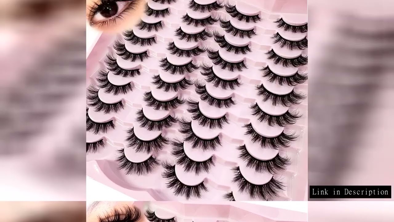 20pairs 5D Fluffy Eyelashes D Curl Lashes Thick Cat Eye Lashes Soft Wispy 8D Volume Fake Eyelash Ext