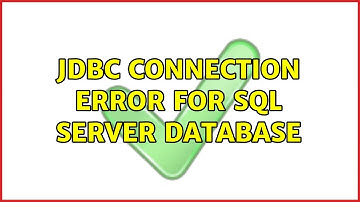 JDBC connection error for SQL Server Database