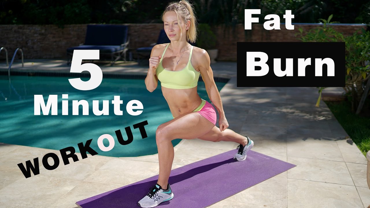 5 Minute Fat Burning Workout #118 - No Equipment Needed!