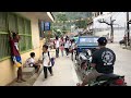⌈4κ⌋ 🇵🇭 Walk in El Nido, Palawan, Philippines - 🍛 🛵 Street foods, tricycles and schoolgirls