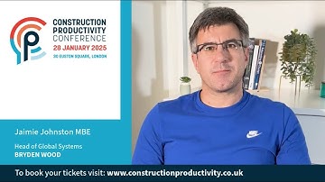 Construction Productivity Conference 2025 Speaker - Jaimie Johnston MBE