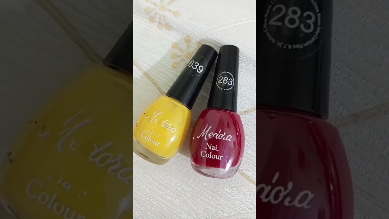 medora nail💅 polish  🔴🟡Nice nail polish 