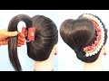 So pretty hairstyle for saree with clutcher|| simple juda hairstyles for women || hair style ||hair