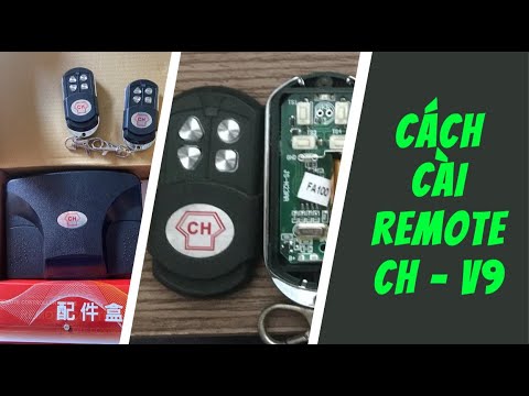 Chkey Remote Cách cài remote cửa cuốn CH đen (CH-V9 chính hãng) - YouTube