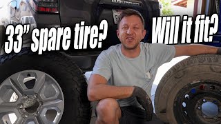 Fit a 33' spare tire in 5th Gen 4Runner