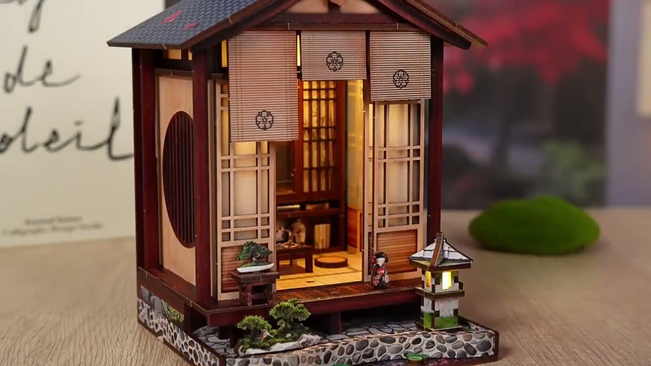 Moss Lantern Zen Garden Book Nook | Build a Mini Japanese Zen Retreat
