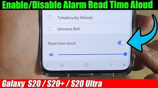 Galaxy S20/S20+: How to Enable/Disable Alarm Read Time Aloud screenshot 5