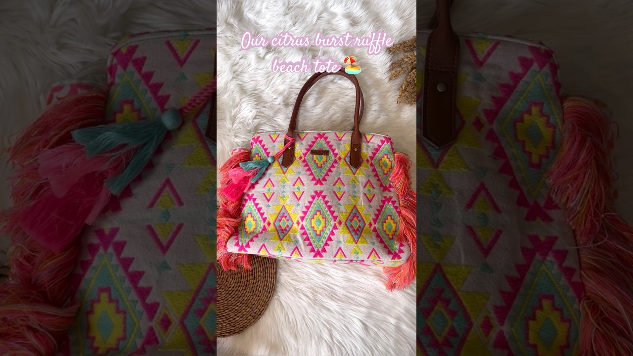 OUR CITRUS BURST RUFFLE BEACH TOTE 💗