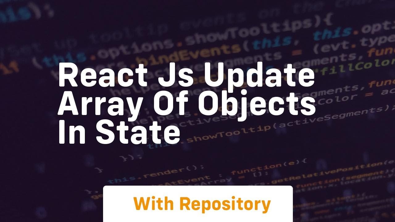react js update array of objects in state