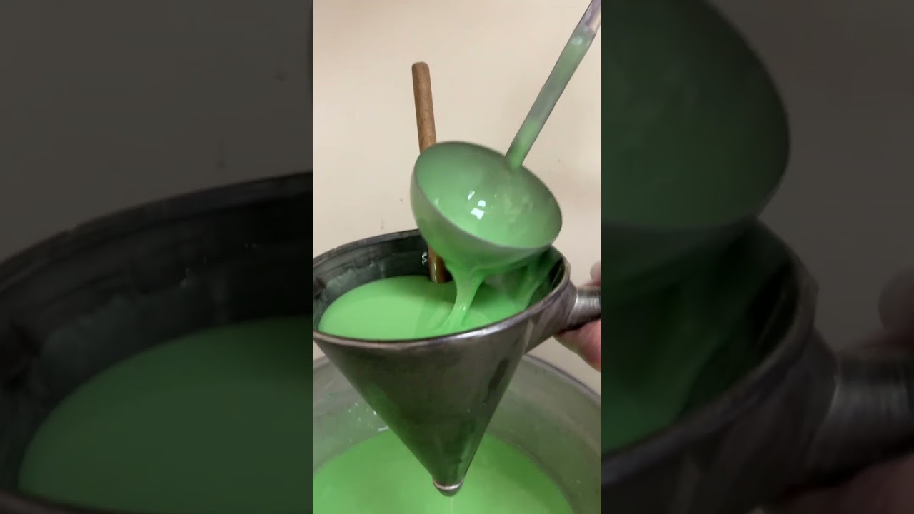 Mixing yellow + green = lime cream candy