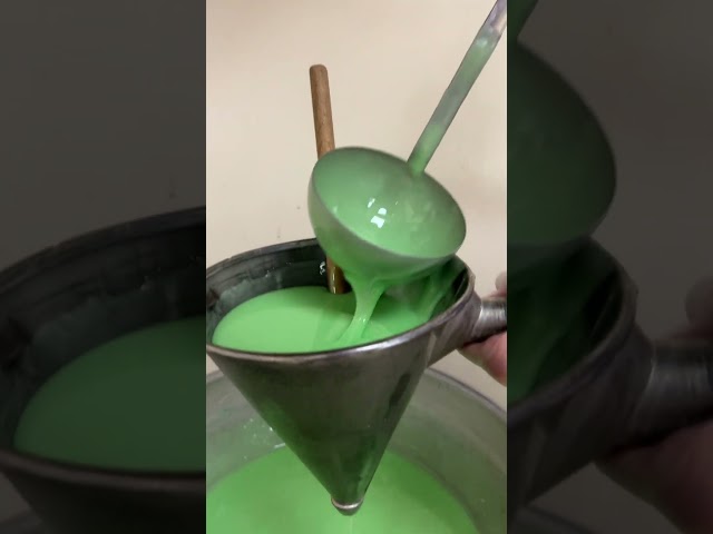Mixing yellow + green = lime cream candy