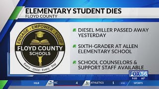 Allen Elementary 6th-grade student's death announced by Floyd County Schools