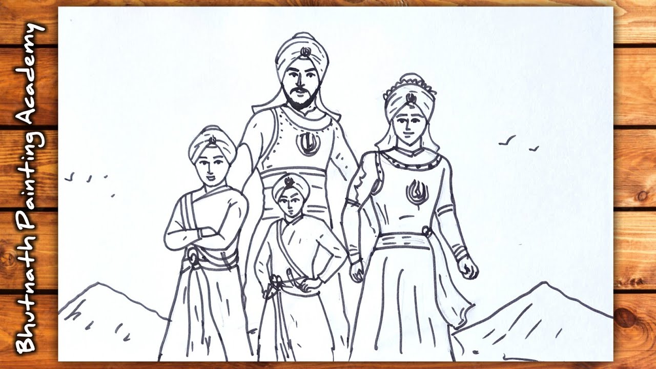 chaar sahibzaade drawing - YouTube