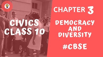 Democracy and Diversity Chapter 3 Class 10 Civics #social science #CBSE #NCERT