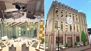 BLOXBURG EUROPEAN RESTAURANT SPEEDBUILD! | Roblox Welcome to Bloxburg Speedbuild