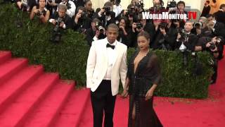 beyonce knowles jay z arrive at met gala beyond fashion costume institute gala 2014