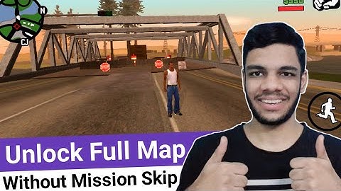 Gta san andreas full map unlocked | mod android | Gta sa Without missions skip | Cheats
