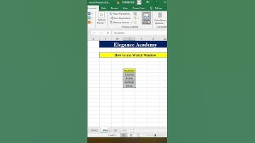 How to use Watch Window #excel #msexcel #msexceltutorial #shortsvideo #msexceltricks #shorts