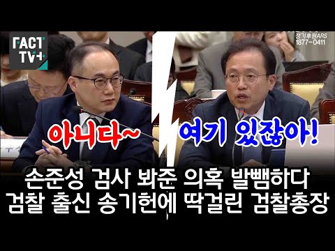 손준성 <strong>검사</strong> 봐준 의혹 발뺌하다 검찰 출신 송기헌에게 딱걸린 <strong>이원석</strong> 검찰총장