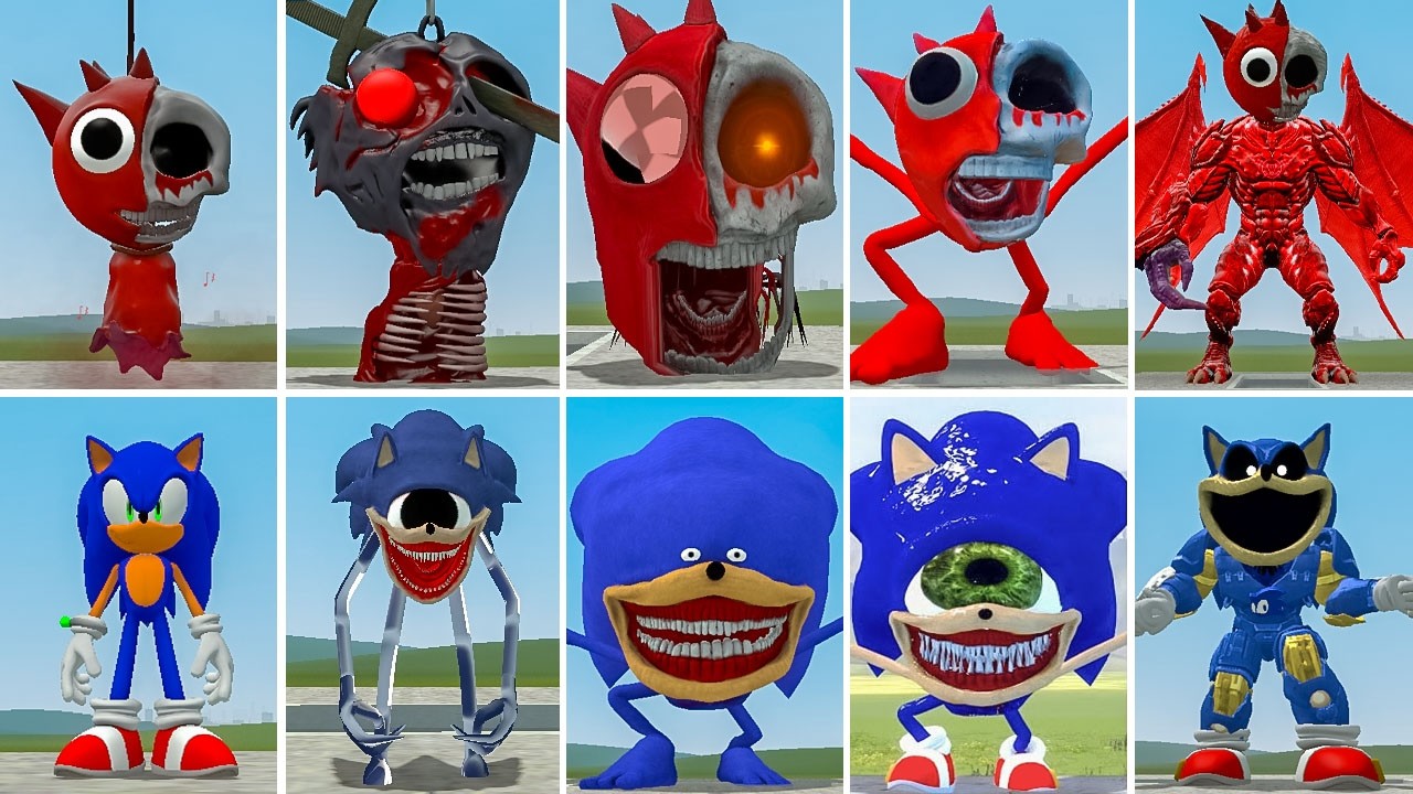 Sprunki Raddy Blue EVOLUTION OF SPRUNKI RADDY HORROR TAPES VS EVOLUTION OF ALL SONIC BLUE ...